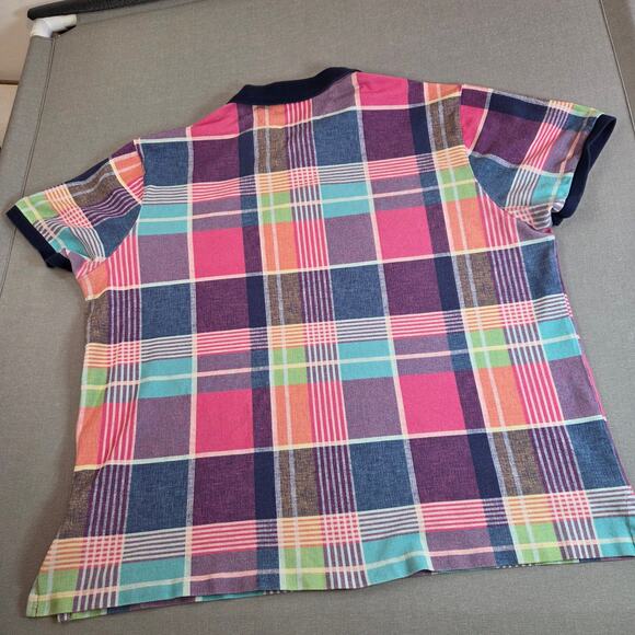 Polo Sport Ralph Lauren XXL Plaid Polo Shirt Slim Fit Multicolor - Picture 2 of 10